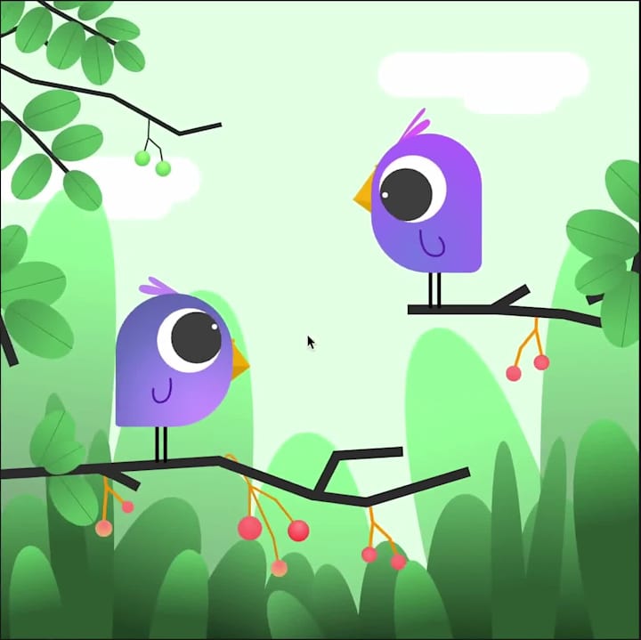 Cover image for Birdies Rive interactive animation