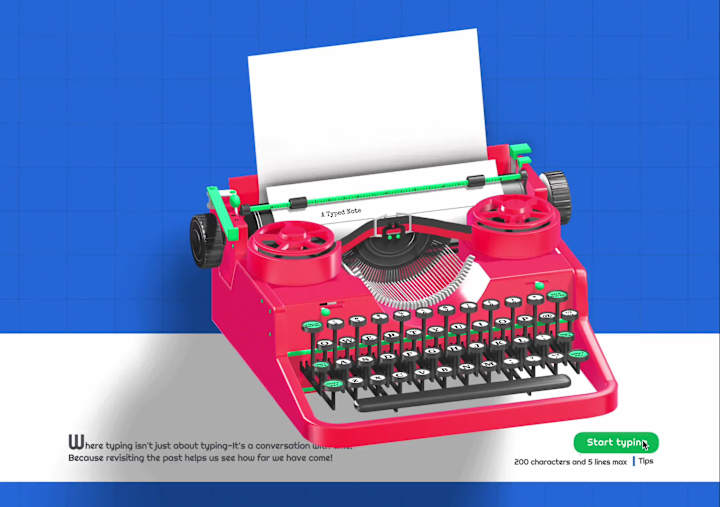 Cover image for Interactive 3D Typewriter – Type in Real Time!