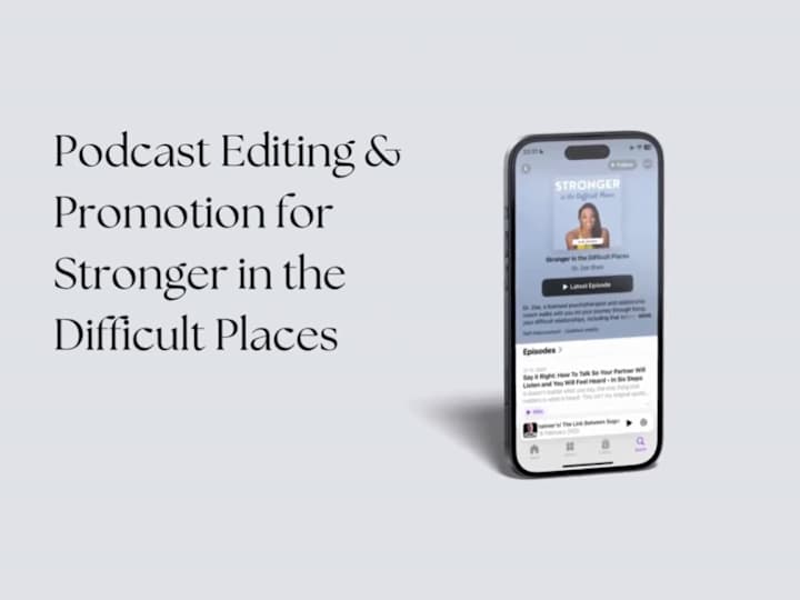 Cover image for Podcast Editing & Promotion for Stronger in the Difficult Places