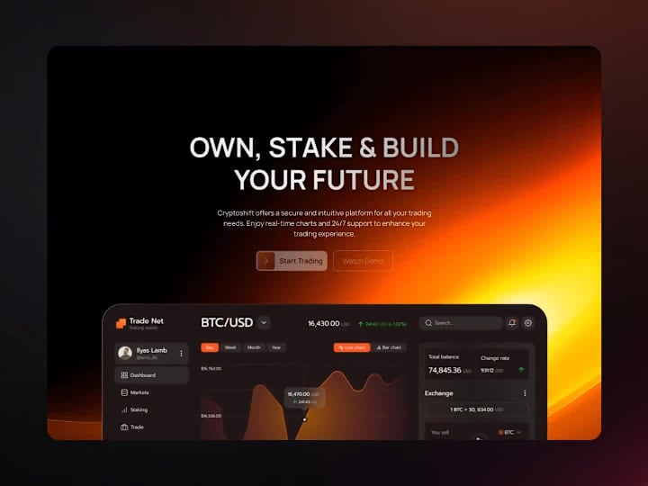 Cover image for Crypto Platform Landing Page Design