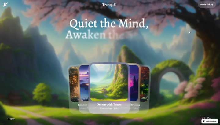 Cover image for Tranquil - Hero Section for Tranquil in Framer