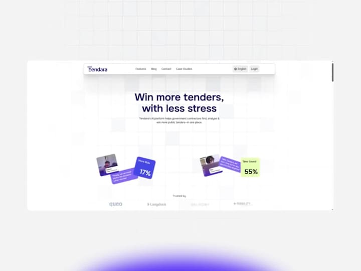 Cover image for Tendara.ai - Framer website redesign