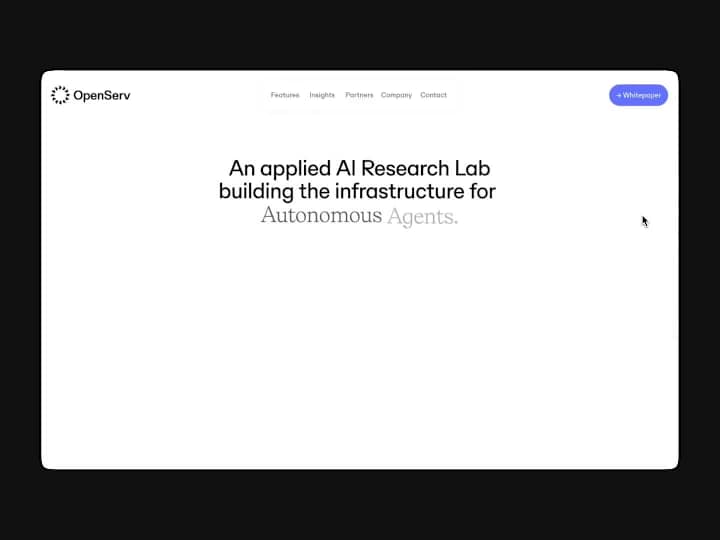 Cover image for OpenServ