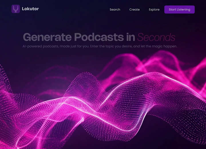 Cover image for Landing Page Redesign for an AI Podcast Generation Service