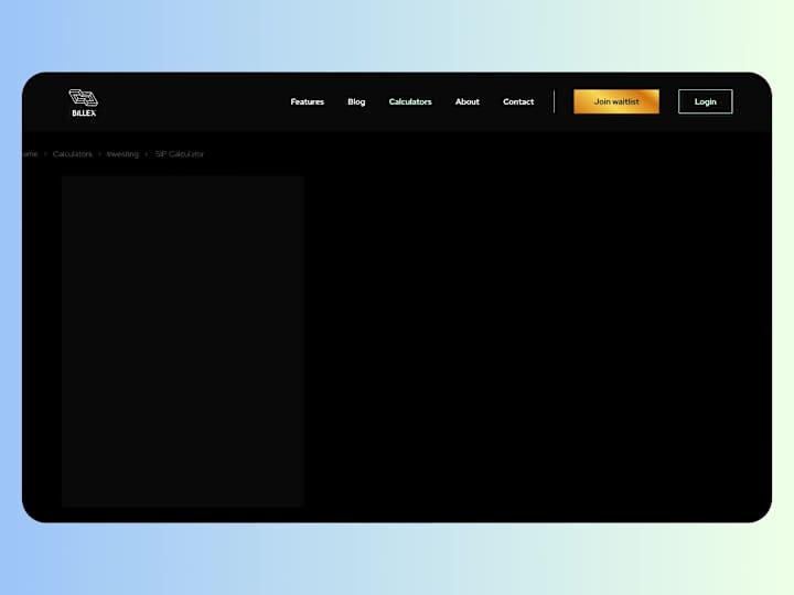 Cover image for Fintech startup calculator page web design