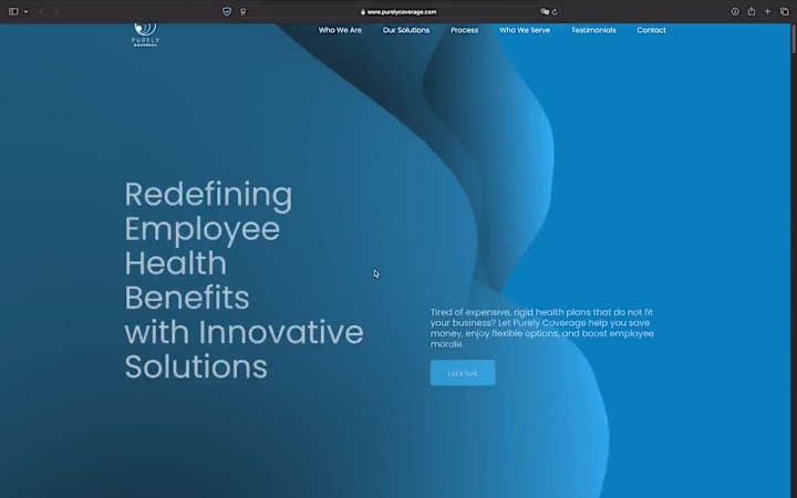 Cover image for Landing Page Design for Purely Coverage (Framer)