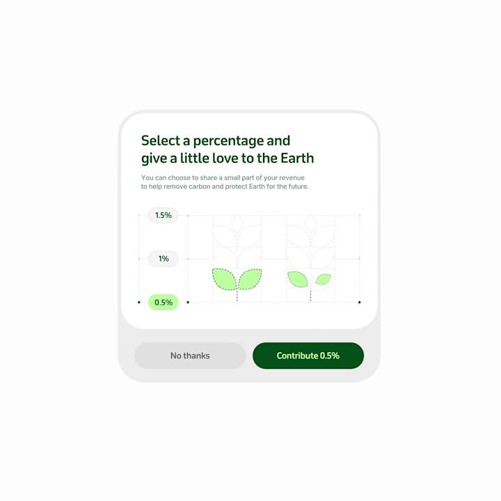 Cover image for Sustainable contribution selector: percentage picker