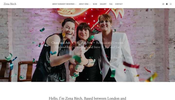 Cover image for Wedding Celebrant WordPress Website