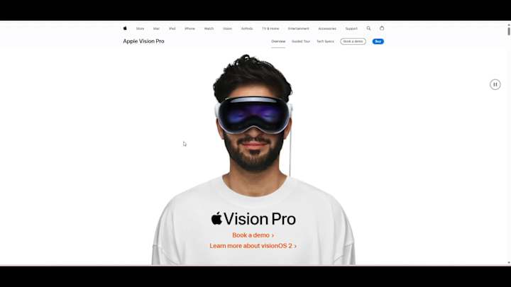 Cover image for Apple Vision Pro Website Remake (Desktop Only)