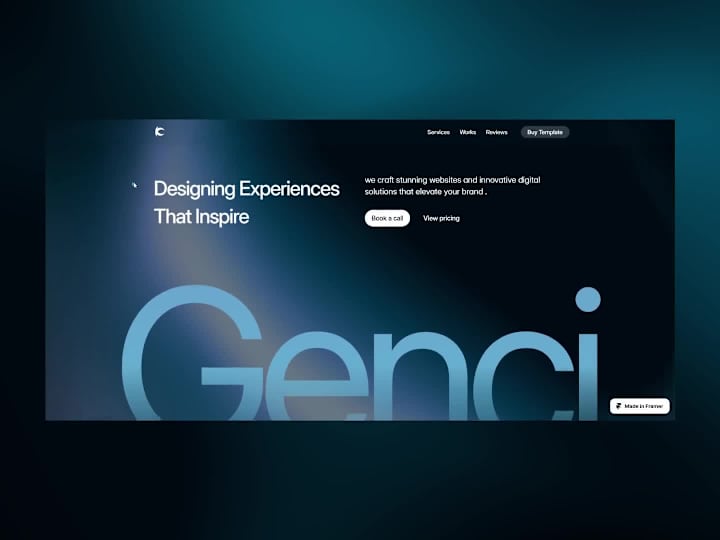 Cover image for Genci - Framer Website for Design and Dev Agencies