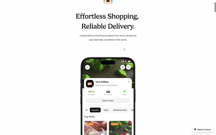 Cover image for Impala| UI Design| UX Design| Web Design| Driven E Commerce,