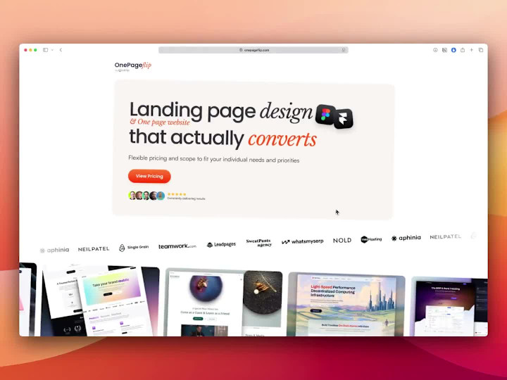 Cover image for OnePageFlip - Landing Page Design Service