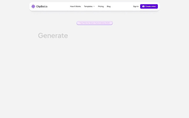 Cover image for ClipBot - Landing Page Design.