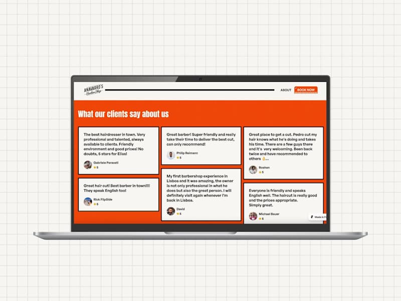 Cover image for Animated Landing Page for Portuguese Barbershop