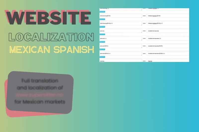 Cover image for Spanish Localization of website in English