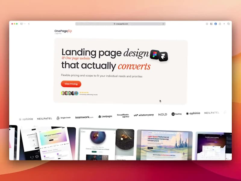 Cover image for OnePageFlip - Landing Page Design Service
