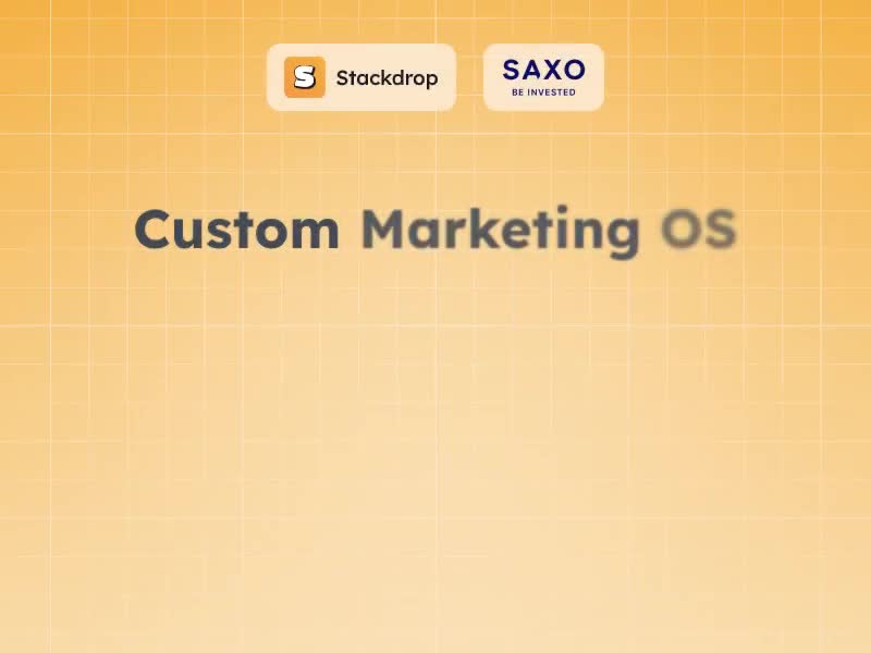 Cover image for Saxo Bank – Marketing OS Development
