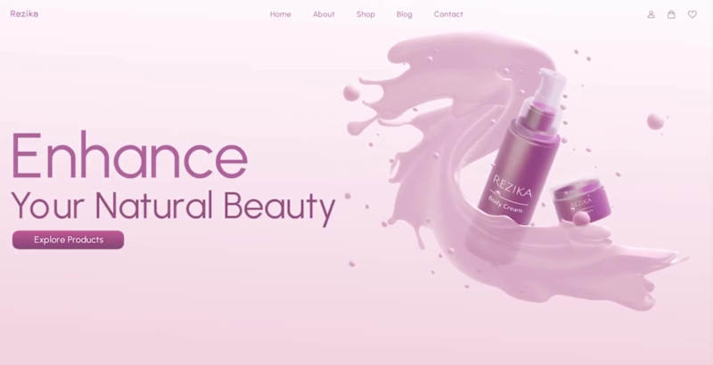 Cover image for Facial Cream Brand Landing Page Design