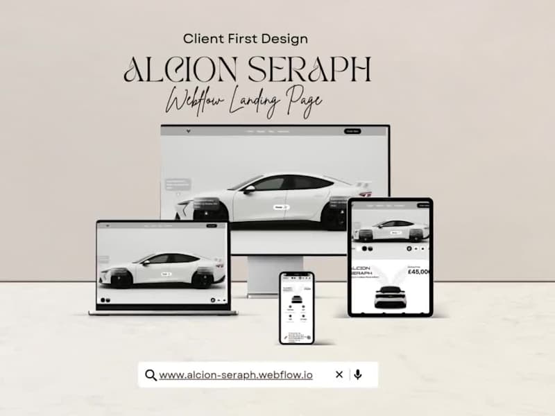 Cover image for Luxury Electric Car Website - Interactive 3D Product Showcase