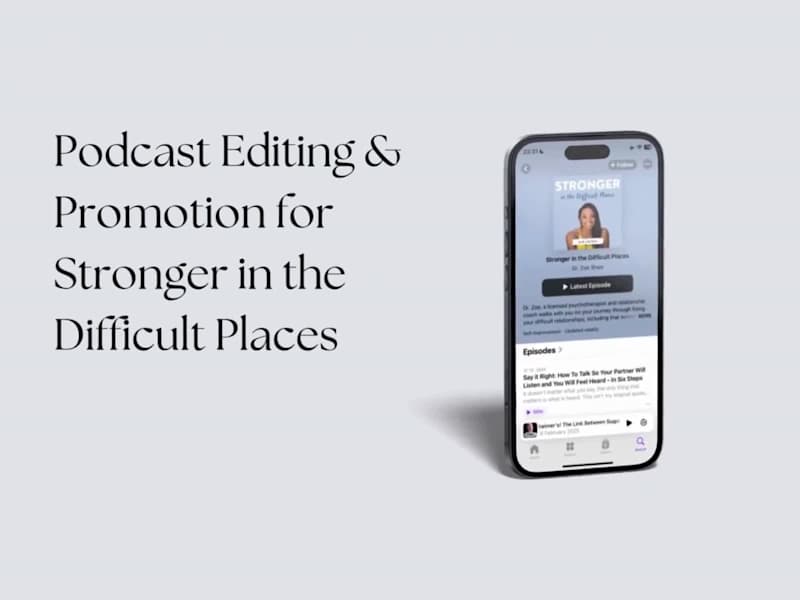Cover image for Podcast Editing & Promotion for Stronger in the Difficult Places