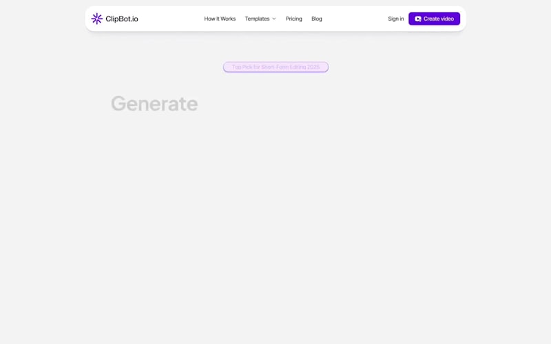 Cover image for ClipBot - Landing Page Design.
