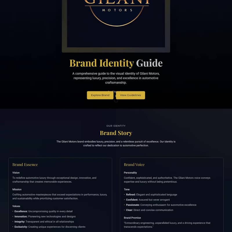 Cover image for Gilani Motors Brand Guidelines