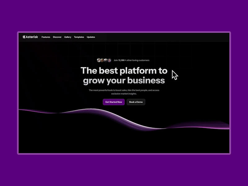 Cover image for Asterisk Landing Page - 3D Strip