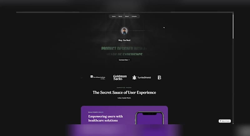 Cover image for Portfolio Website for a Product designer