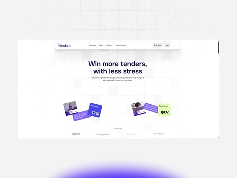 Cover image for Tendara.ai - Framer website redesign