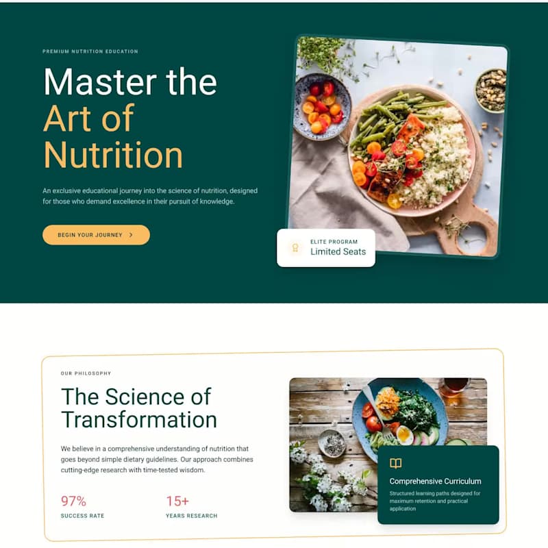 Cover image for Marcus Nutrition Academy Course Website