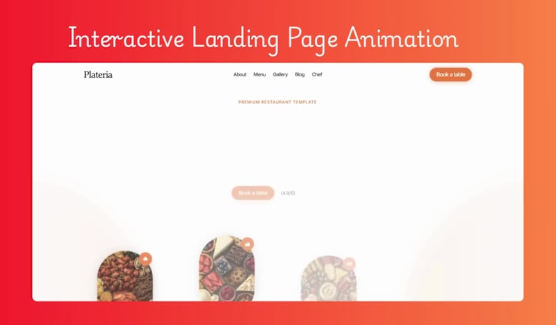 Cover image for Interactive Restaurant Page – Built with Framer
