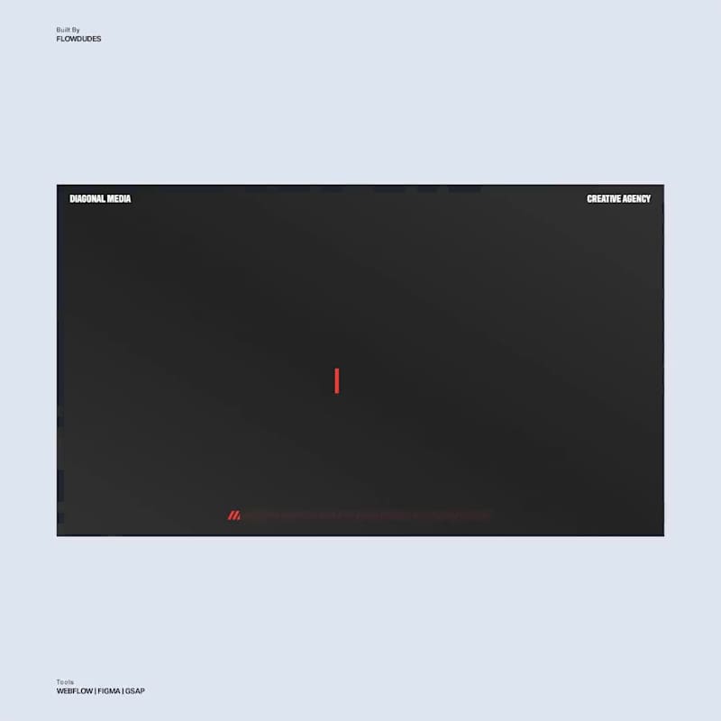 Cover image for Diagonal Media’s Agency | Webflow Website with Gsap