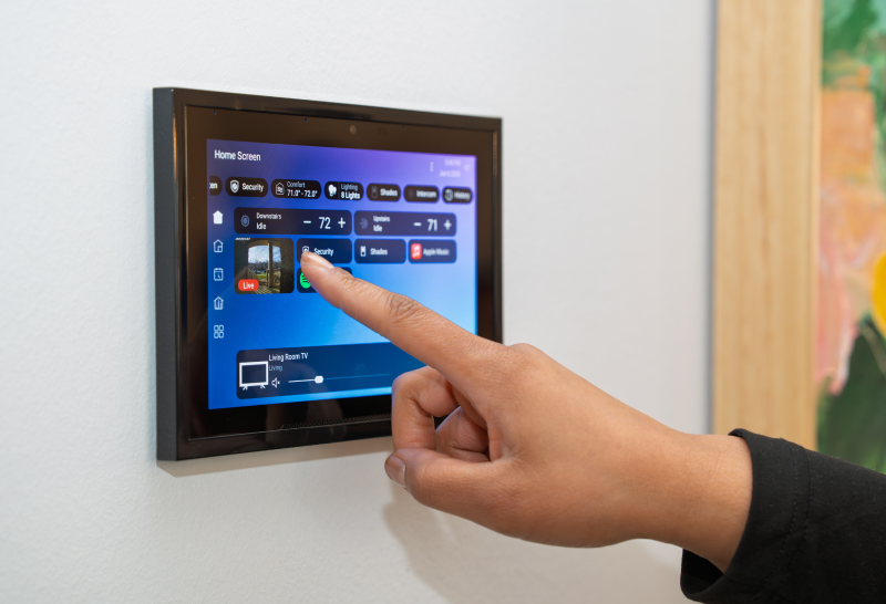 T5 touchscreen lit up with UI shown