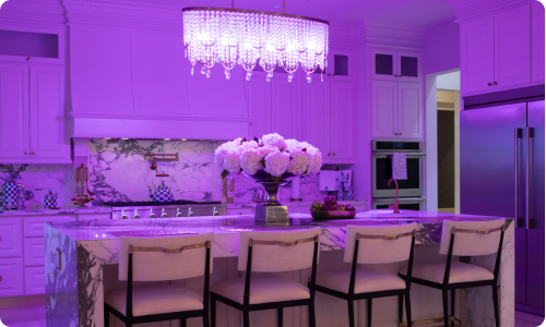 Same lights as above but with RGB color added to the mix image