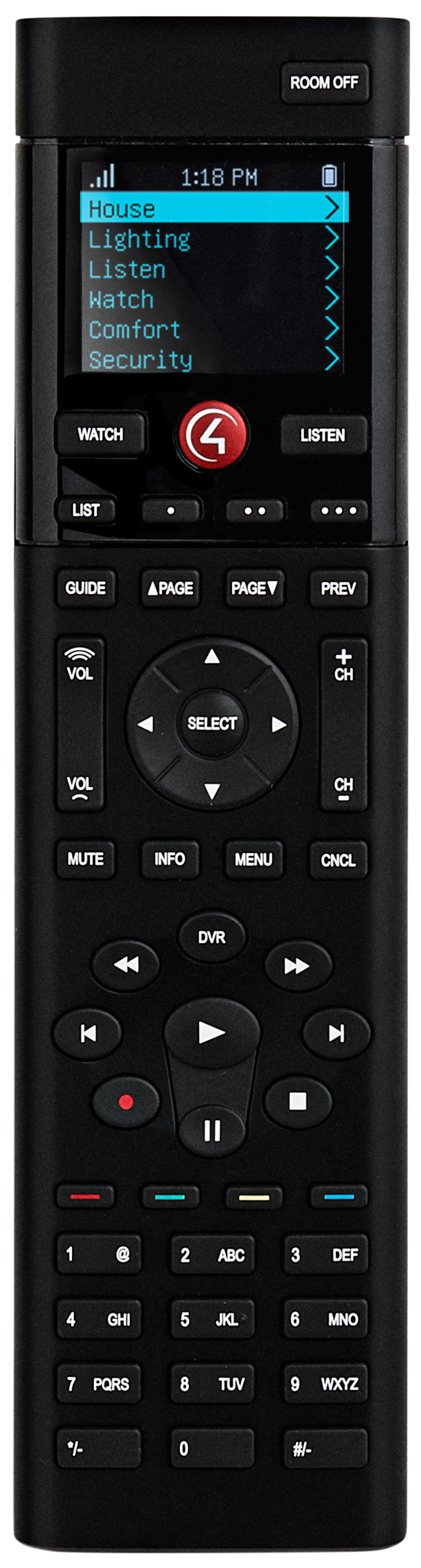 4 control remote how reset Control4  One Room
