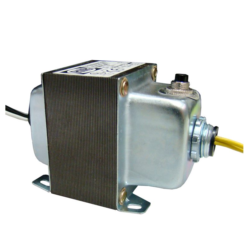 20 in wires Transformer 100VA,120-24V,2 hub,ClassII UL Listed US//C,CBkr