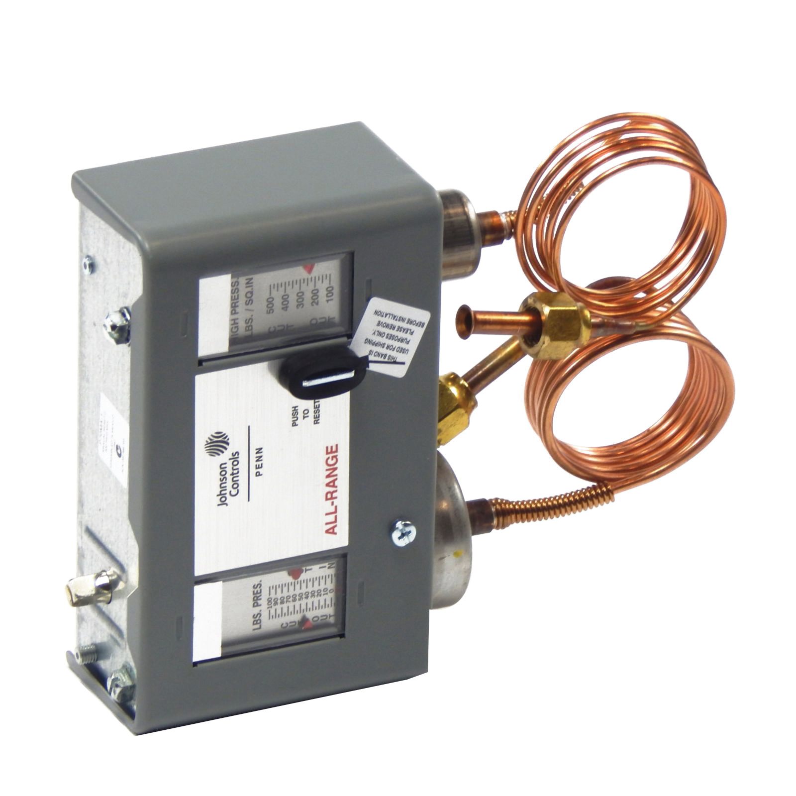 P70ma 1c Johnson Controls Dual Pressure Control 20 Hg 100 Psig Low Pressure Range Spst Switch