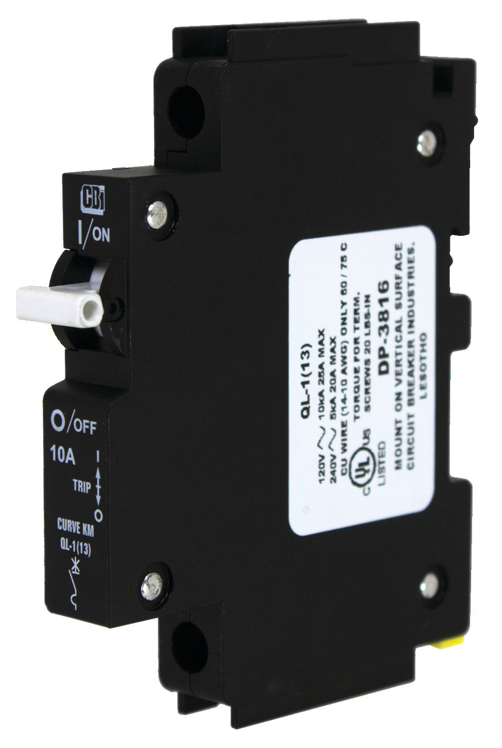 QL-1 - CBI Electric Din Rail Mount Circuit Breaker, Single ...