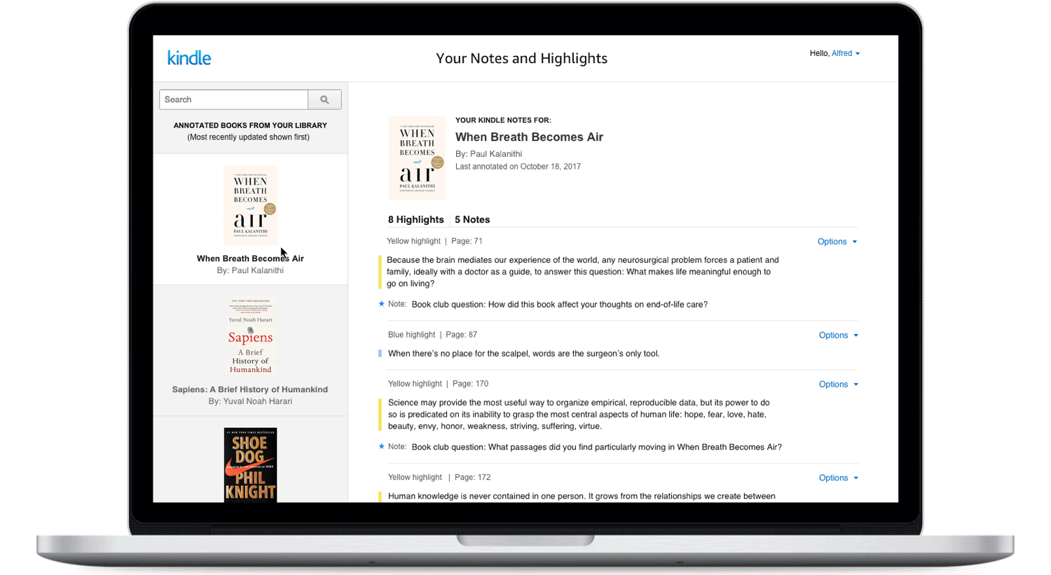 copy text kindle for mac