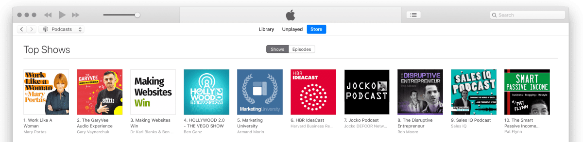 Screenshot of the Making Websites Win podcast at #3 in the iTunes Management & Marketing chart