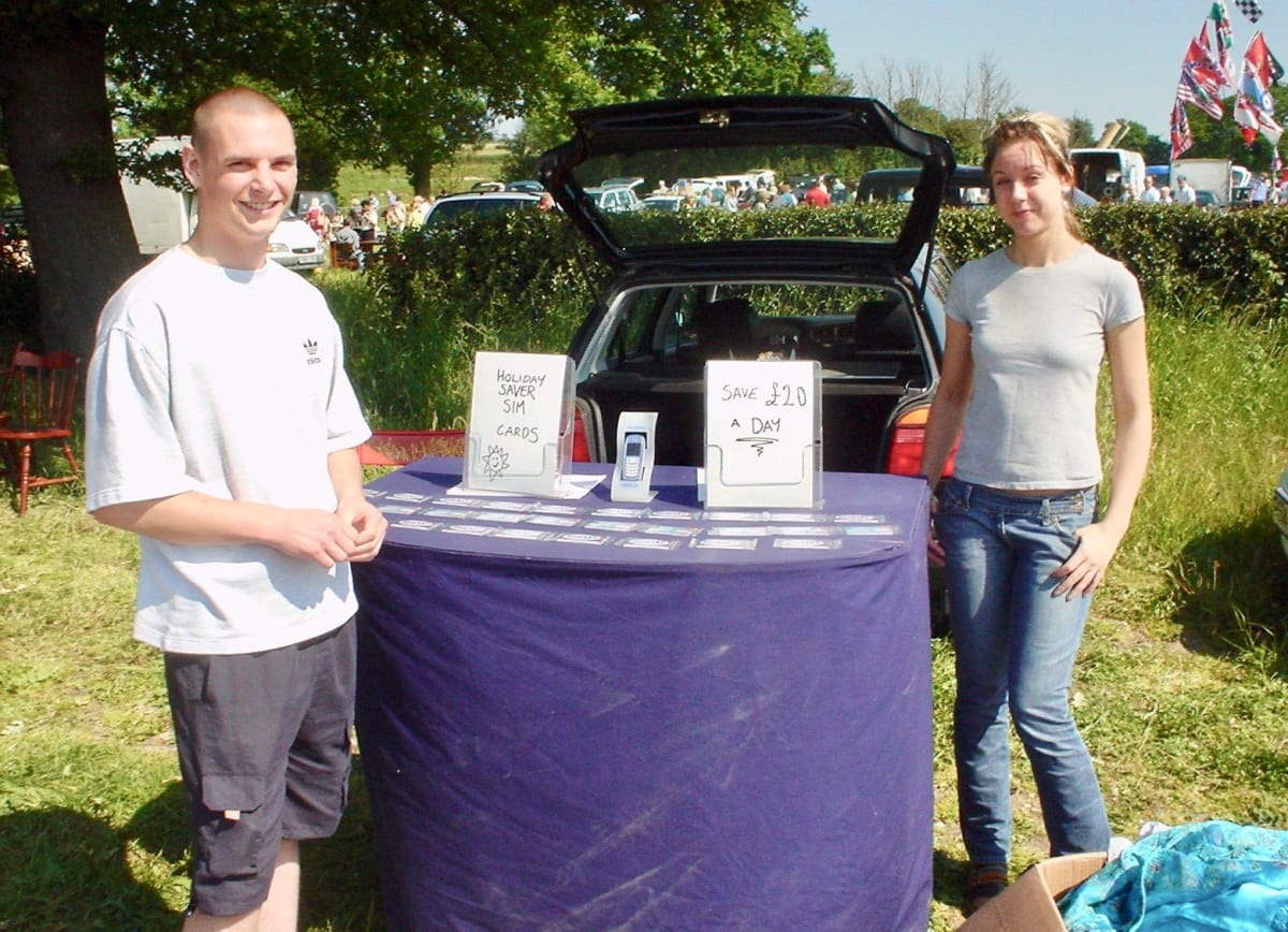 Testing our an early-stage product at a flea market.