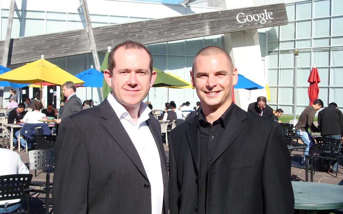 Our founders at Google’s headquarters.