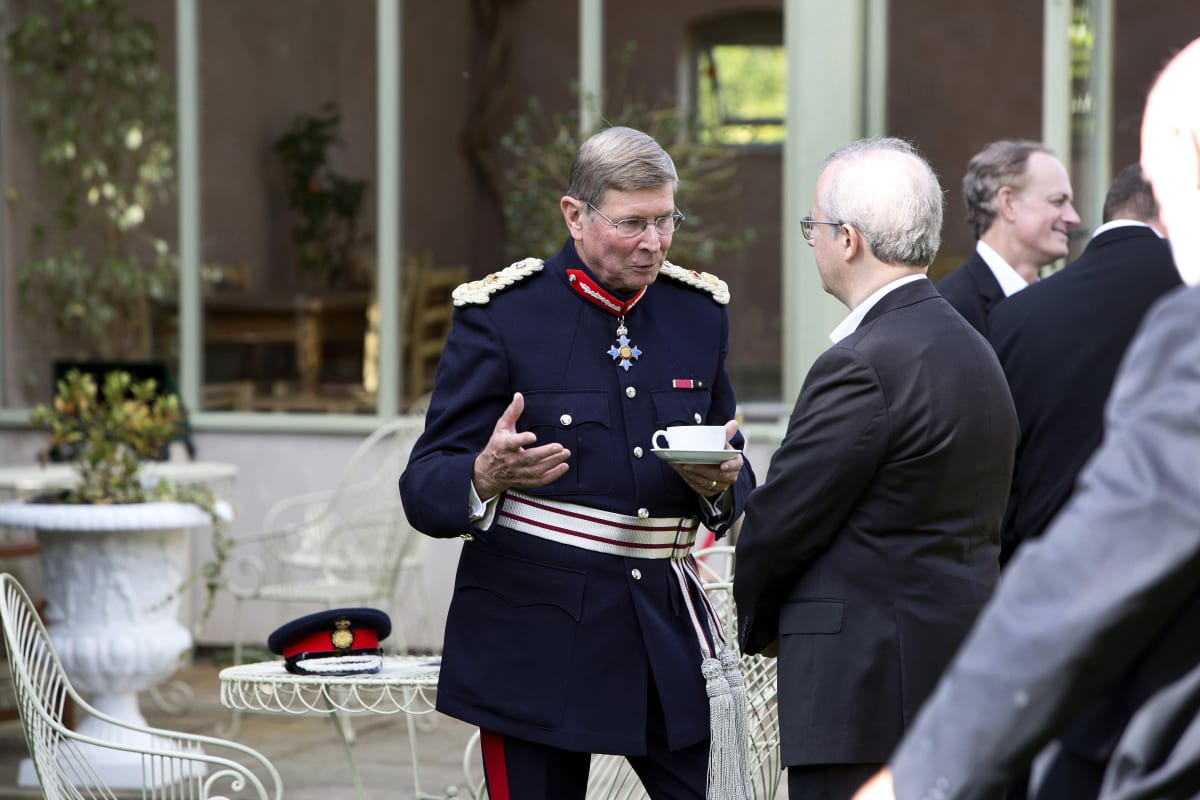 The Queen’s Lord Lieutenant talking with our team