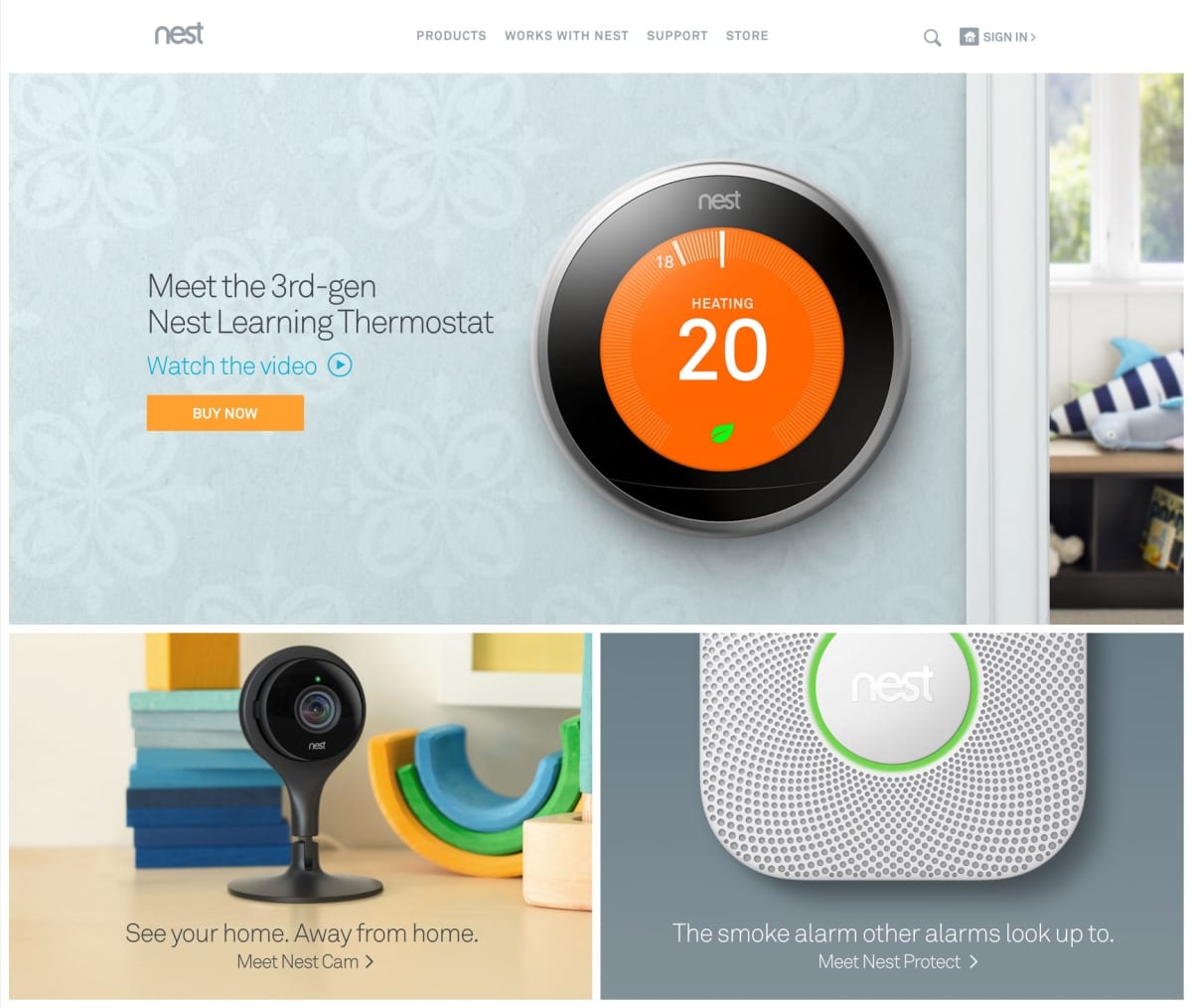 Nest homepage