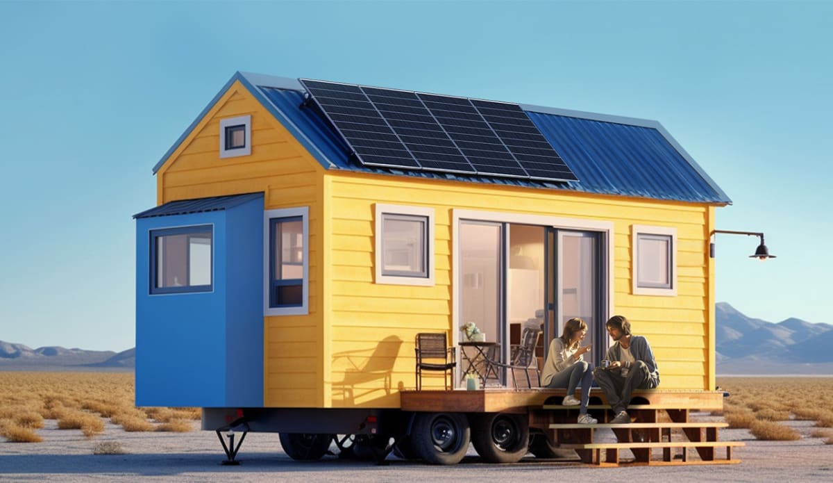 Solar-powered off-grid home