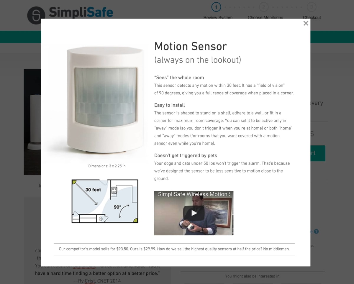 SimpliSafe’s motion sensor