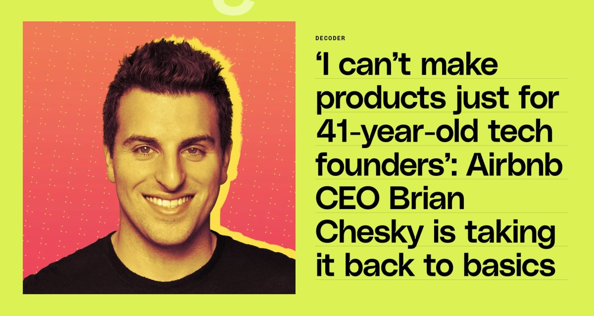 A screenshot of the Brian Chesky interview.