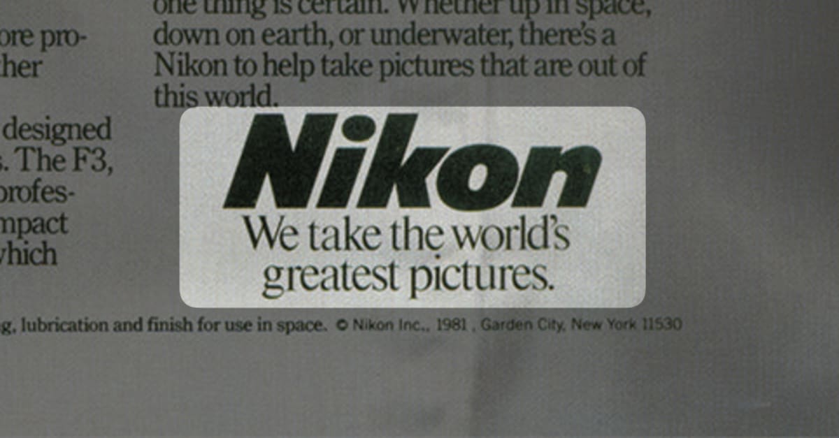 A screenshot of the 1981 ad from Nikon focussed.