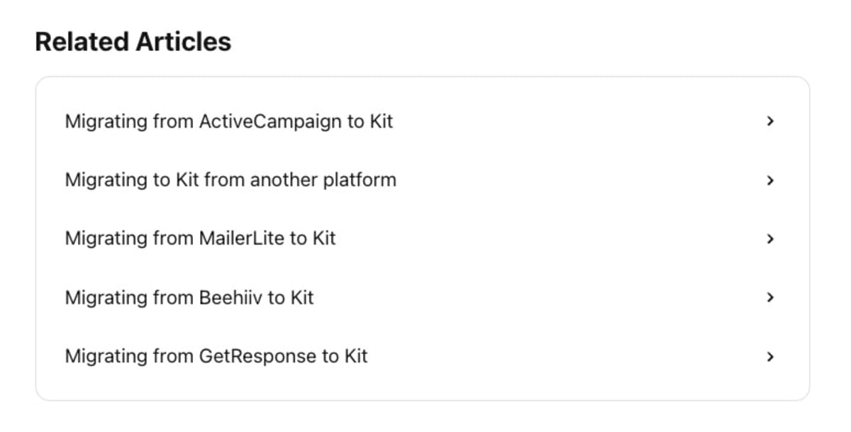 A list of articles about migrating to Kit.