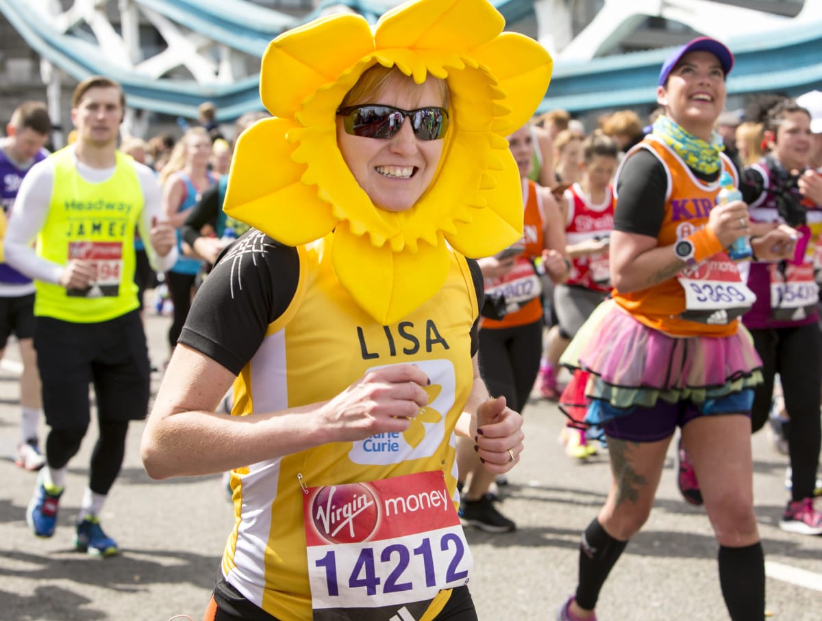 A group of runners running for charity.